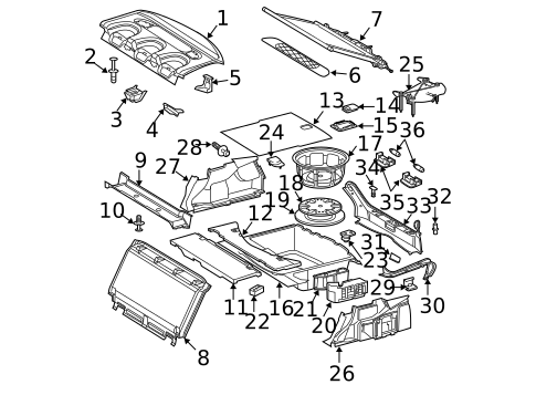 Interior Trim - Rear Body for 2004 Mercedes-Benz E 55 AMG® #0