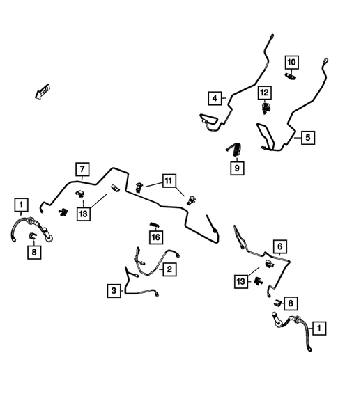 Hydraulic Control Unit, Brake Tubes and Hoses for 2015 Dodge Dart #0