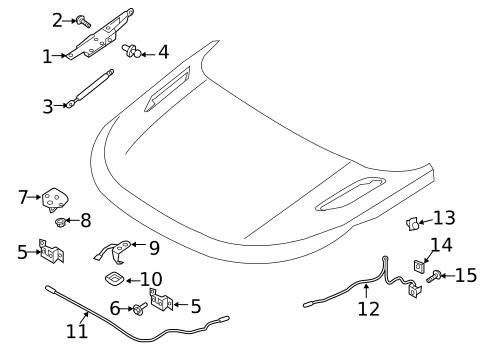 Hood & Components for 2012 Land Rover Range Rover Evoque #2