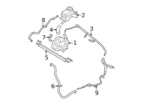 Pump & Hoses for 2007 Ford Five Hundred #0