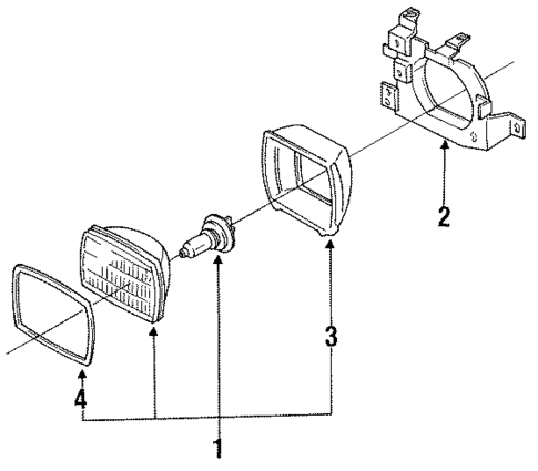 Headlamp Components for 1985 Nissan Pulsar NX #0