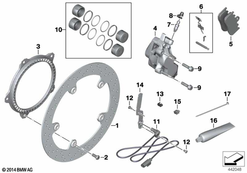 Front Wheel Brake for 2008 BMW-Motorrad HP2 Megamoto #1