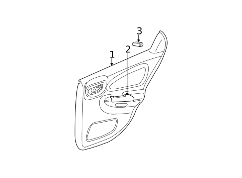 Interior Trim - Rear Door for 2003 Dodge Neon #0