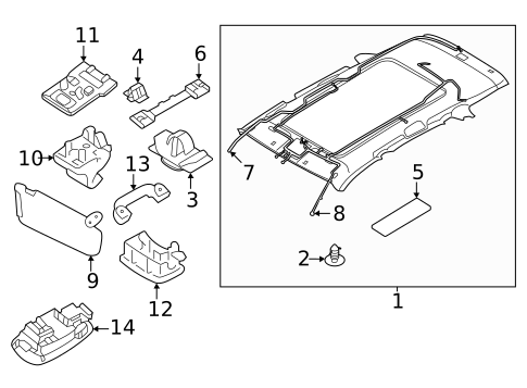 Interior Trim - Roof for 2023 Kia Sportage #1
