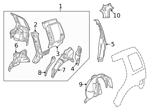 Inner Structure for 2003 Land Rover Freelander #0