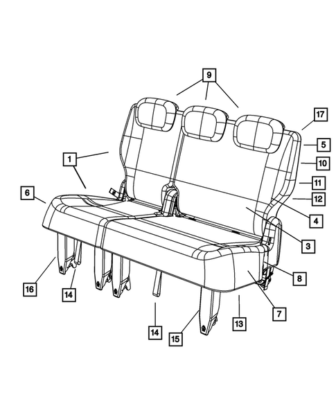 Rear Seats - Third Row for 2008 Dodge Grand Caravan #0