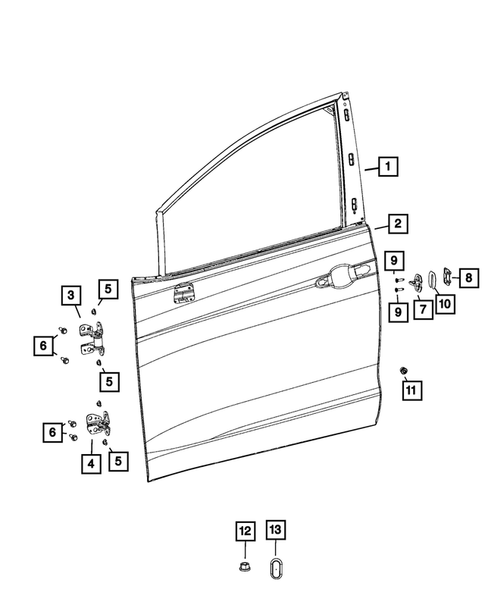 Front Door for 2024 Chrysler Pacifica #1