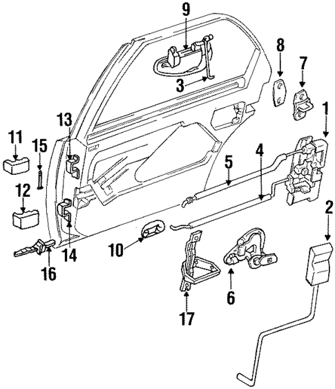 Lock & Hardware for 1995 Chrysler LHS #0