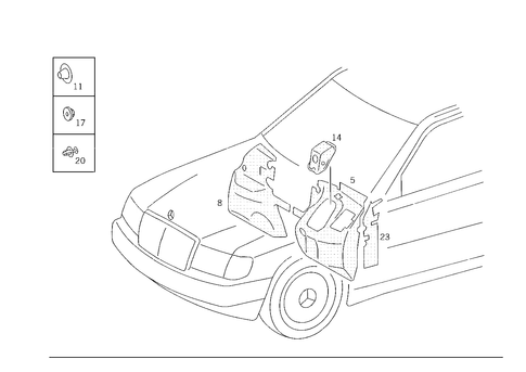 Insulation in Passenger and Luggae Compartment for 1988 Mercedes-Benz 300TE #1