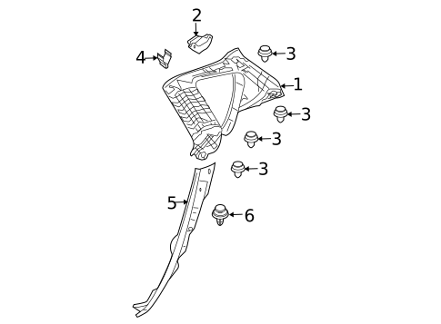 Interior Trim - Quarter Panels for 2011 Mazda 3 #2