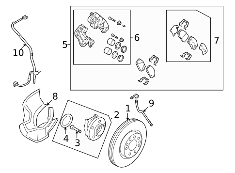 Brake Components for 2011 Hyundai Santa Fe #1