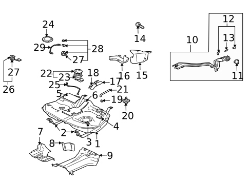 Fuel System Components for 2010 Mitsubishi Endeavor #0