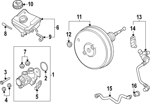 Master Cylinder - Components On Dash Panel for 2025 Audi Q7 #0