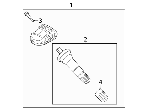 Tire Pressure Monitor Components for 2017 Ford Edge #1