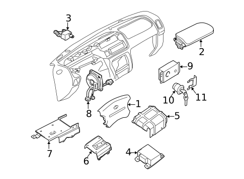 Air Bag Components for 2003 Nissan Frontier #0