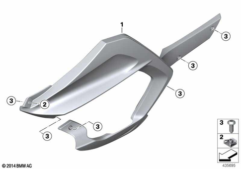 Motorcycle Trim Section, Windshield for 2012 BMW-Motorrad R 1200 RT #16