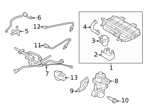 Emission Components for 2011 Ford Fusion #1