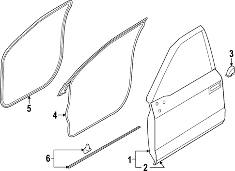 Door & Components for 2023 Ford F-150 Lightning #1
