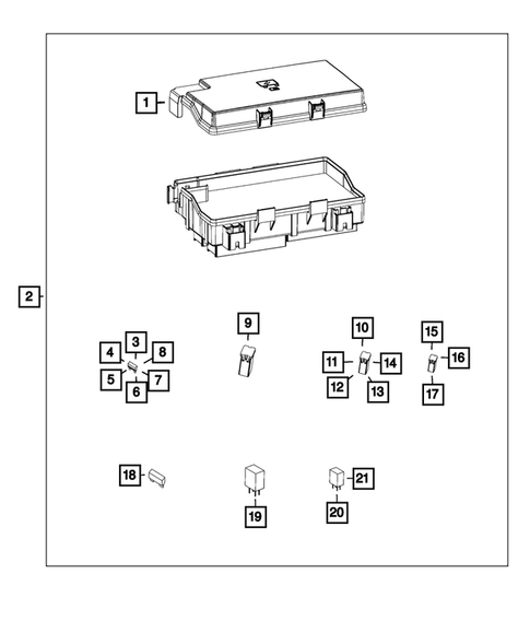 Power Distribution Center, Fuse Block, Junction Block, Relays and Fuses for 2018 Ram 3500 #0