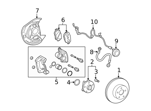 Front Brakes for 2010 Lexus GS460 #0