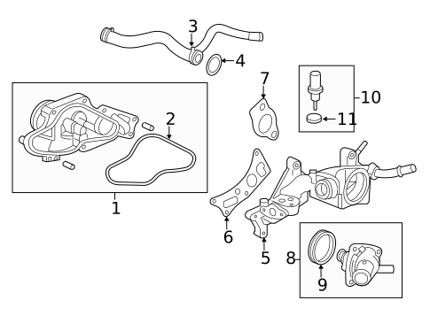 Water Pump for 2013 Honda Accord #0
