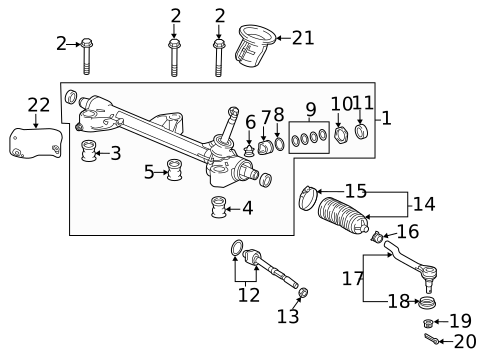 Steering Gear & Linkage for 2019 Honda Ridgeline #0