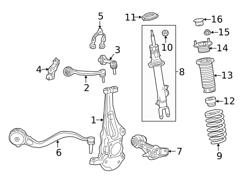 Suspension Components for 2018 Lexus LS500 #0