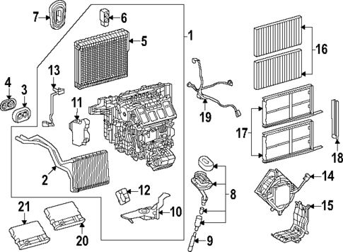 Condenser, Compressor & Lines for 2024 Lexus RZ450e #1