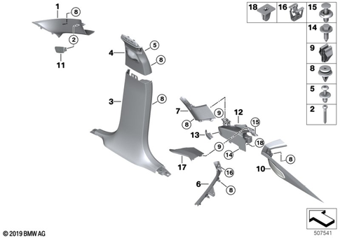 Interior Equipment, Upper for 2019 BMW X6 M50iX #0