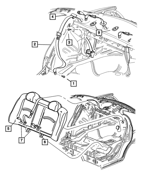 Seat Belts-Front and Rear for 2005 Dodge Neon #1
