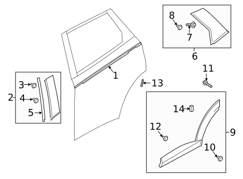 Exterior Trim - Rear Door for 2020 Mazda CX-30 #1