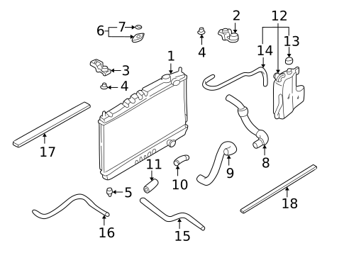 Radiator & Components for 1998 Nissan Frontier #0