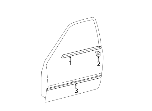 Exterior Trim - Front Door for 2006 Toyota Camry #1