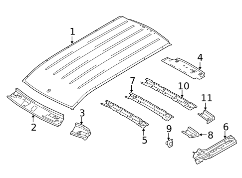 Roof & Components for 2014 Ford Transit Connect #4