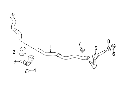 Stabilizer Bar & Components for 2014 INFINITI Q70 #2