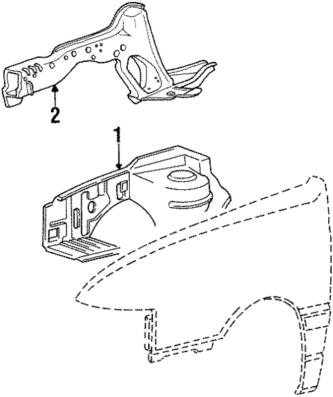 Structural Components & Rails for 1992 Hyundai Excel #0