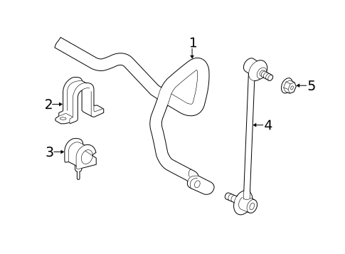 Stabilizer Bar & Components for 2011 Toyota Sienna #1