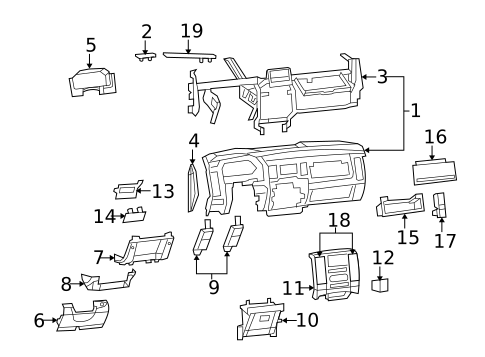 Instrument Panel for 2012 Ram 2500 #0