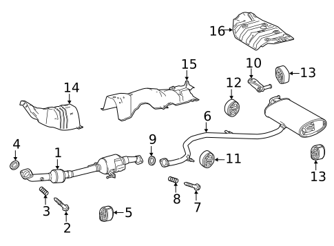 Exhaust Components for 2025 Toyota Corolla #0