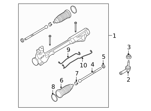Steering Gear & Linkage for 2009 Ford Taurus X #0