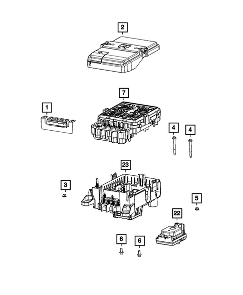 Power Distribution, Fuse Block, Junction Block, Relays and Fuses for 2022 Jeep Grand Cherokee L #0