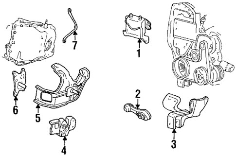 Engine & Trans Mounting for 1995 Buick Skylark #0