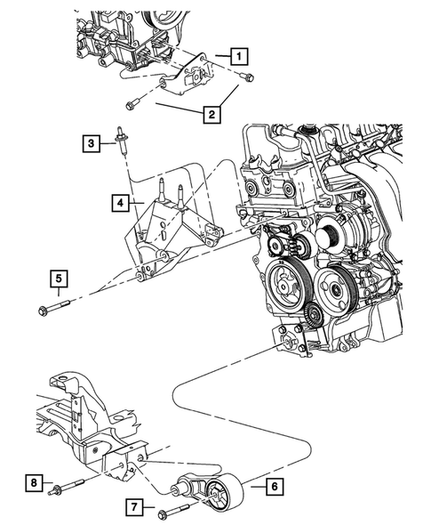 Engine Mounting for 2004 Chrysler PT Cruiser #4