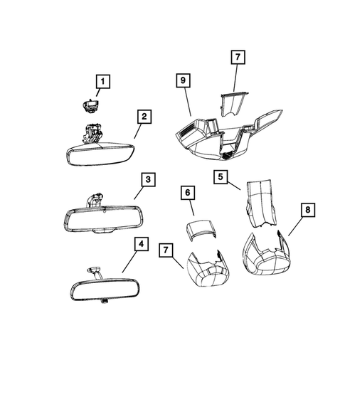 Glass and Interior Rearview Mirror for 2022 Ram 1500 Classic #4
