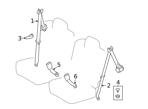 Seat Belt for 2019 Toyota Highlander #3