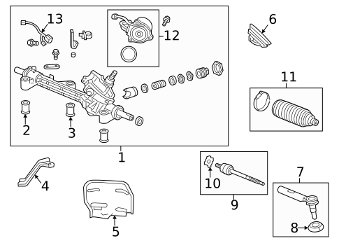 Steering Gear & Linkage for 2016 Acura RDX #0