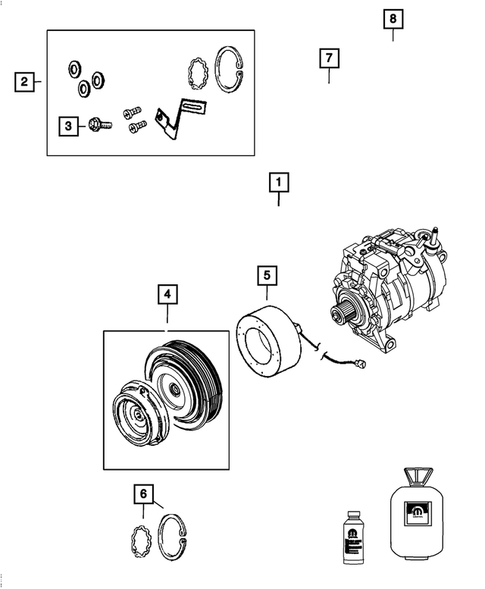 Air Conditioner Compressor and Mounting for 2018 Ram 3500 #2