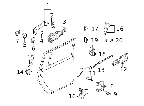 Lock & Hardware for 2000 Volkswagen Beetle #2