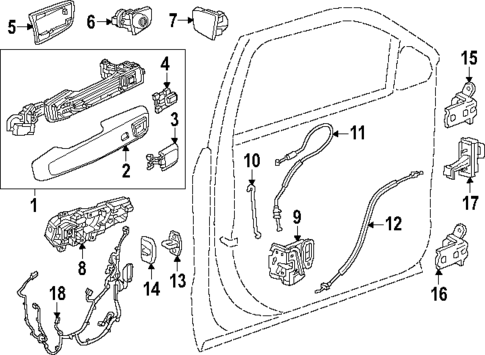 Lock & Hardware for 2025 GMC Terrain #0