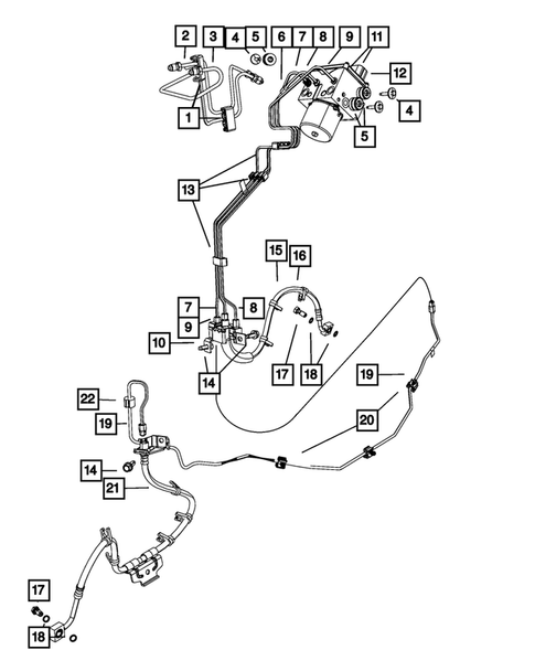 Hydraulic Control Unit, Brake Tubes and Hoses for 2012 Ram 3500 #1